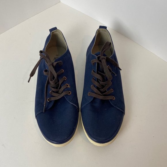 Men's Casual Minimalist Classic Blue Canvas Shoes Size 7.5 - Picture 2 of 6